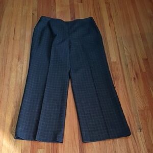 Talbots Gray and Purple Checkered Pants